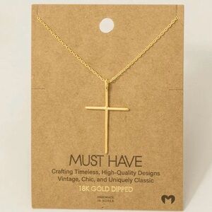 Must Have 18K Gold Dipped Cross Necklace